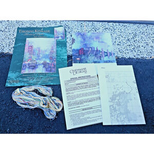 Thomas Kinkade San Francisco Embellished Cross Stitch Kit 51414 Open New